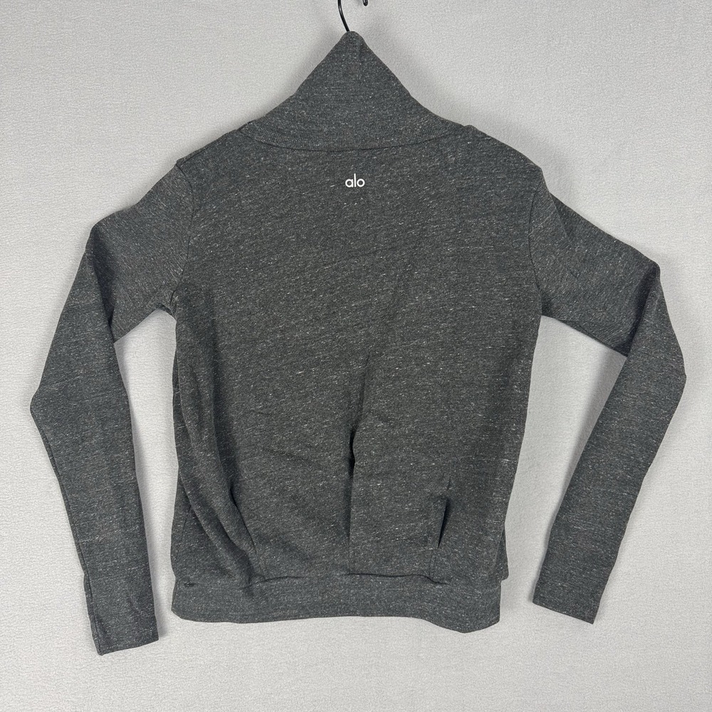 Alo Yoga Clarity Long Sleeve Turtleneck Sweatshirt Women's Size Small Gray